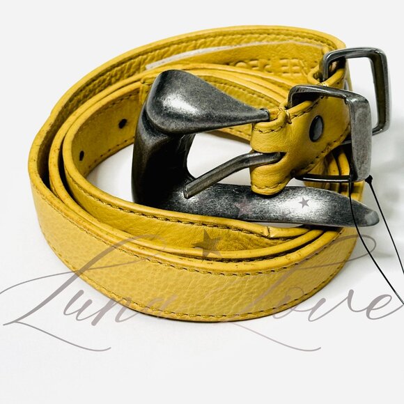 FREE PEOPLE Billie Leather Belt In Honey (size S/M) NWT - Picture 5 of 6